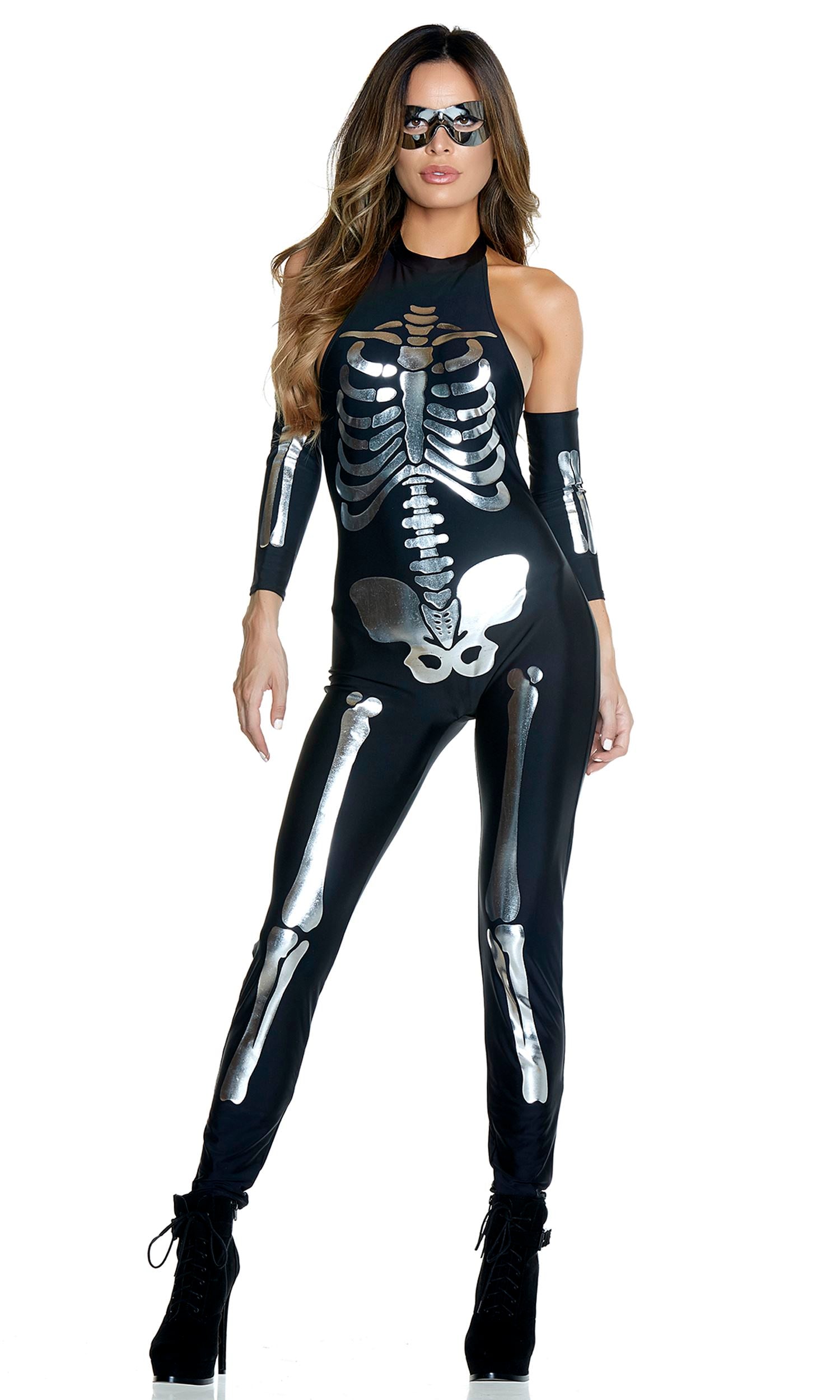 Opulent Outline Skeleton Women Costume