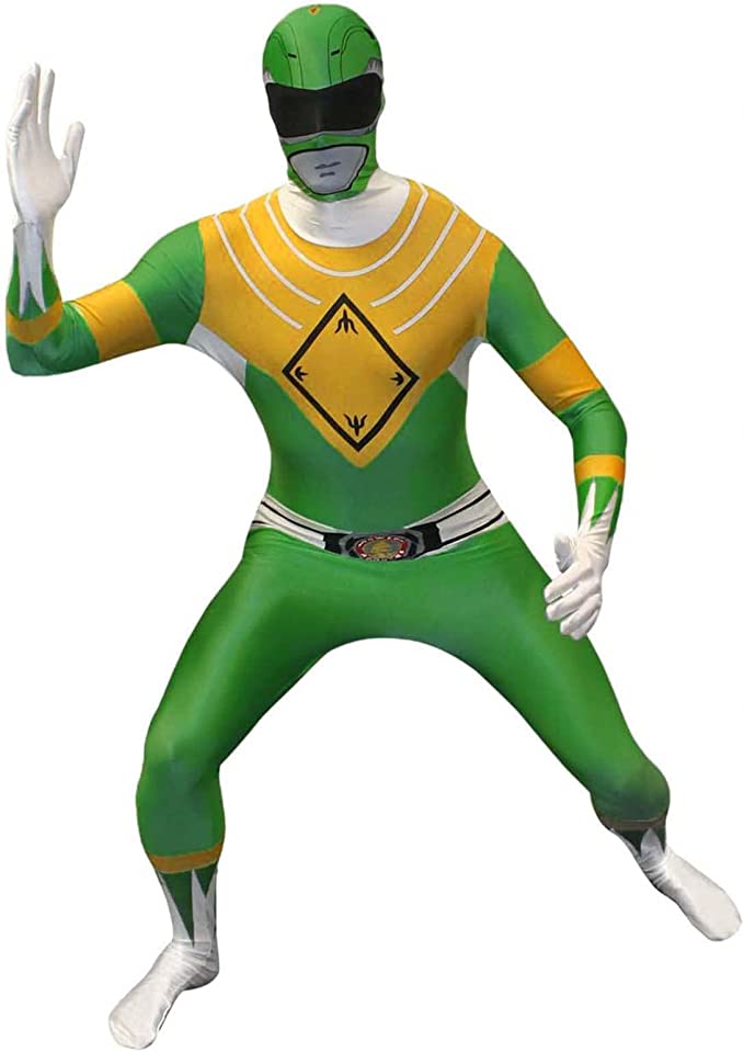 Green Power Ranger Men Costume