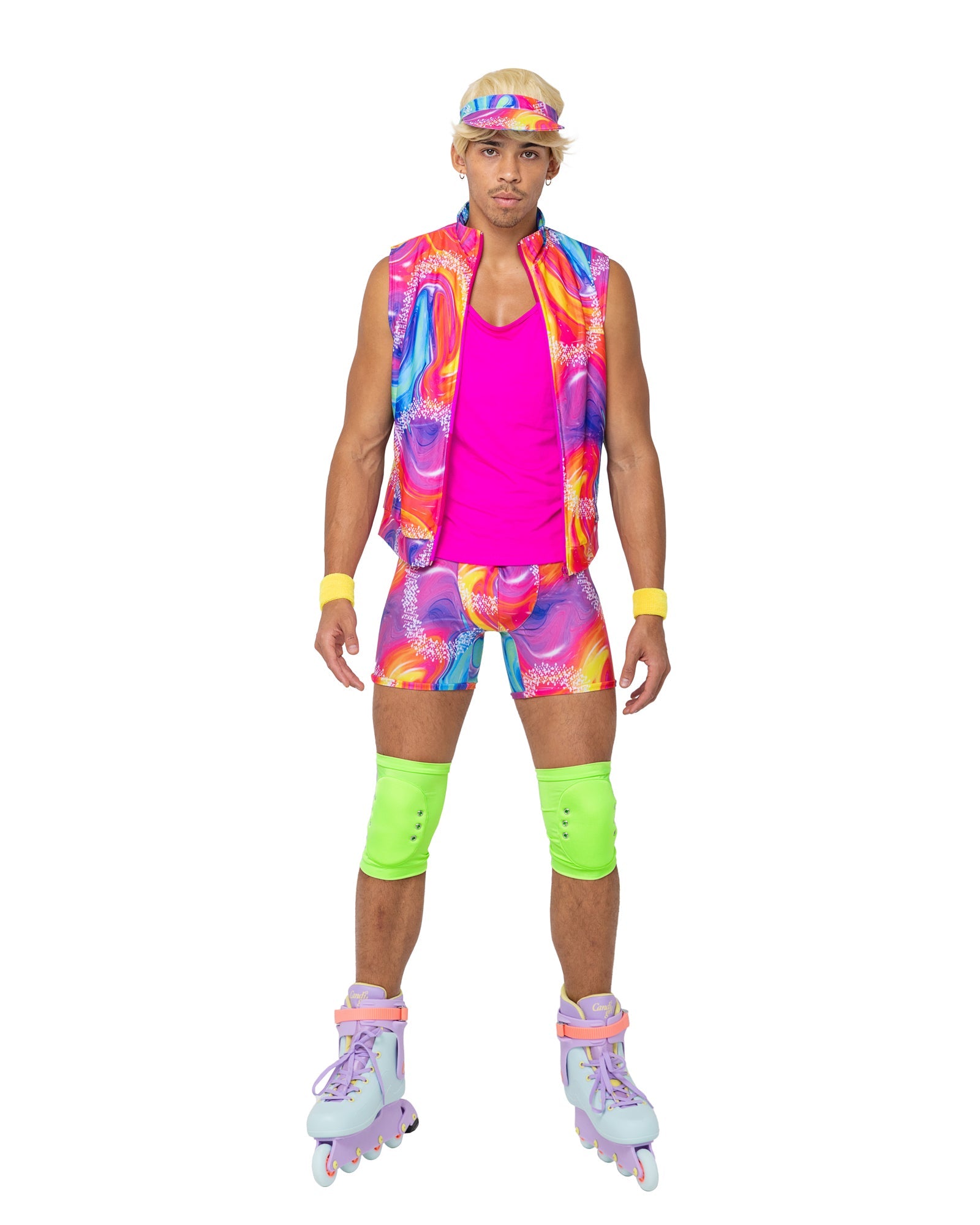 Mens Retro Rollerblade Stud Men Costume