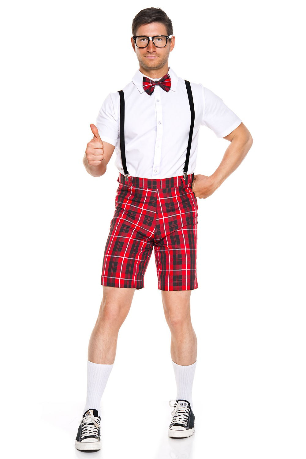 Classroom Nerd Men Costume Red by Music Legs only at  TeeJayTraders.com