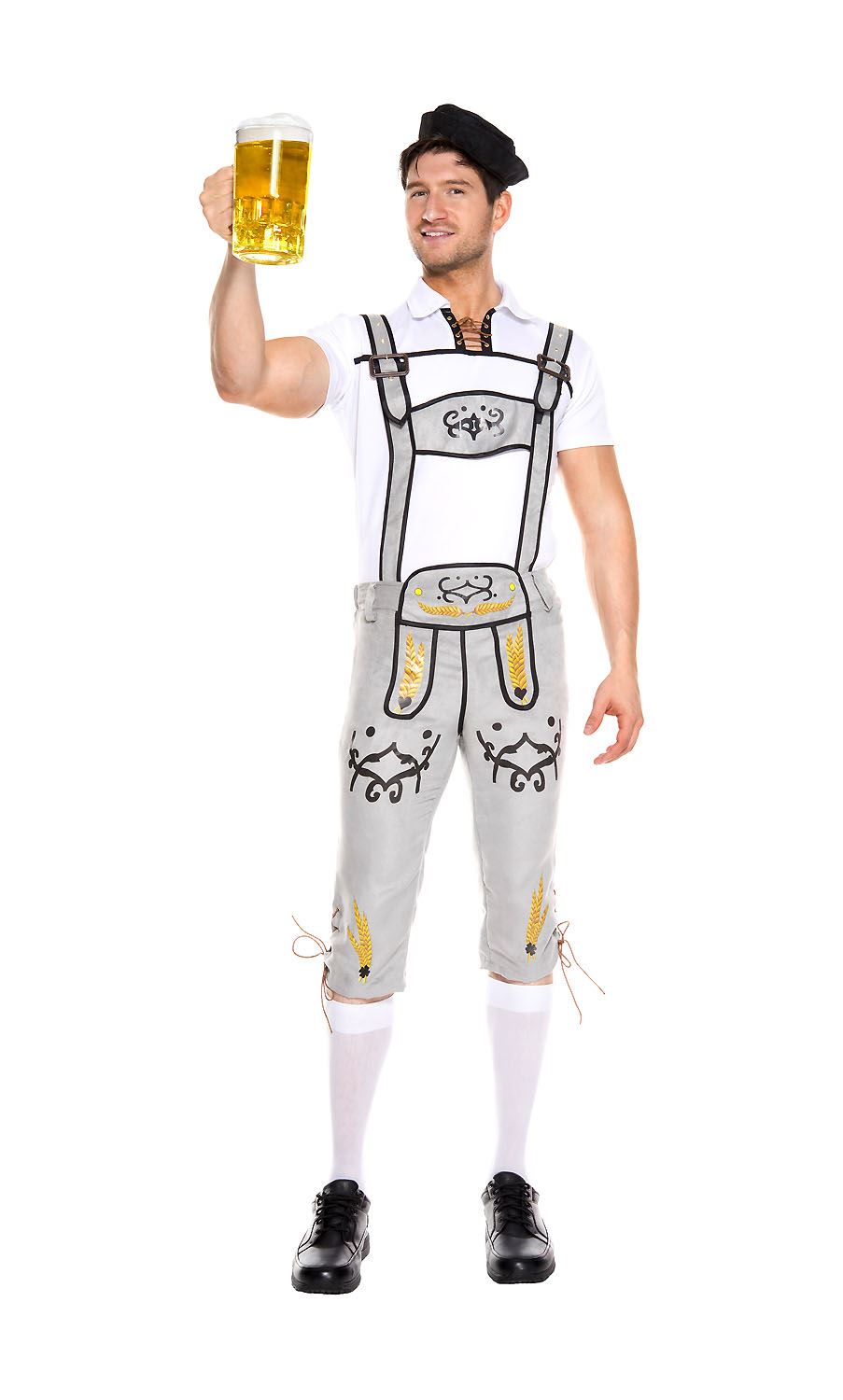 German Beer Men Costume Gray by Music Legs only at  TeeJayTraders.com